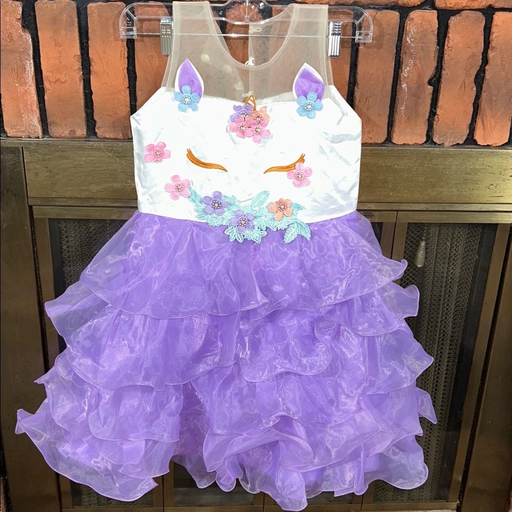 Purple and White Unicorn Dress